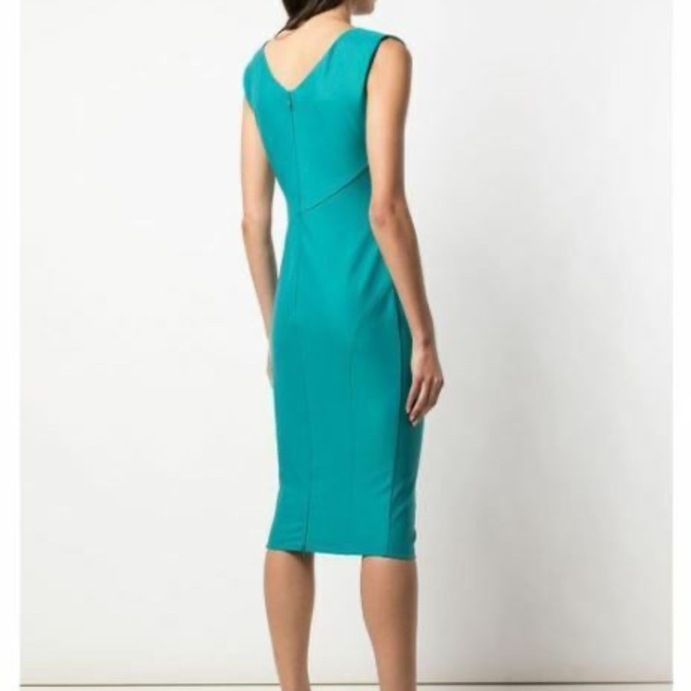 Zac Zac Posen sleeveless jujy sheath dress in peacock size 14. - Picture 2 of 3